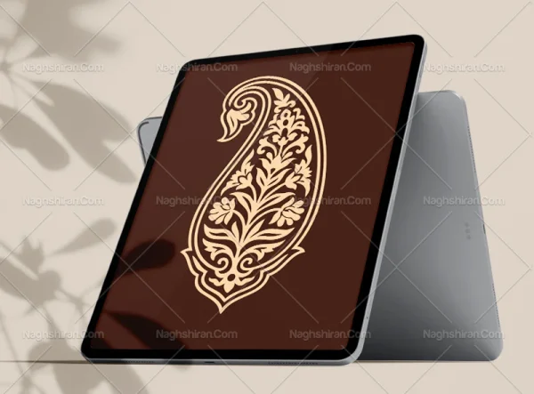 نقوش گل و برگ سنتی طرح بته جقه