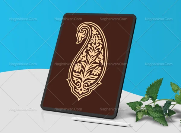 نقوش گل و برگ سنتی طرح بته جقه
