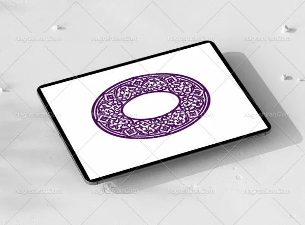 المان و نقوش سنتی بنفش حاشیه