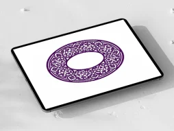 المان و نقوش سنتی بنفش حاشیه