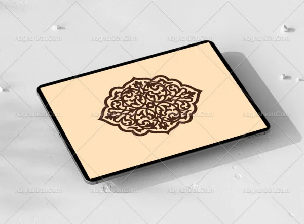 المان و نقوش سنتی قهوه ای طرح ترنج