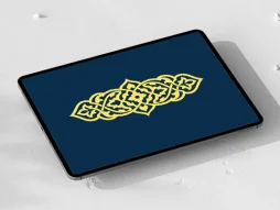 المان و نقوش سنتی رنگی طرح قلمدان