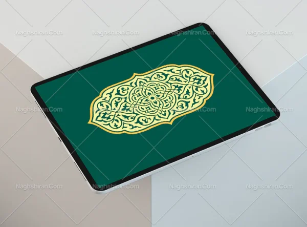 المان و نقوش سنتی طرح ترنج رنگی
