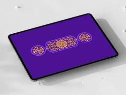 المان و نقوش قلمدان نارنجی سنتی