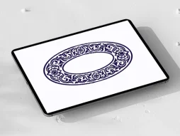 المان و نقوش طرح حاشیه بیضی