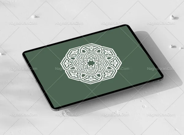 المان و نقوش نشان سفید طرح سنتی