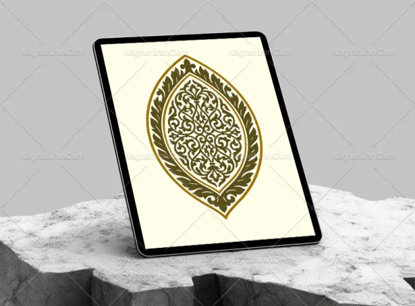 المان و نقوش قهوه ای نشان طرح سنتی