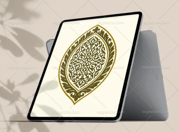 المان و نقوش قهوه ای نشان طرح سنتی