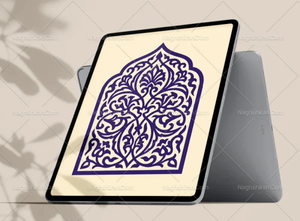 طرح محراب نقوش رنگی سنتی