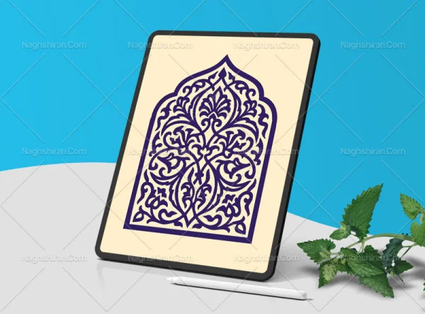 طرح محراب نقوش رنگی سنتی