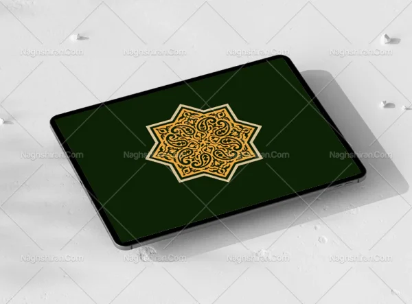 وکتور نقوش سنتی و بته جقه طرح نشان