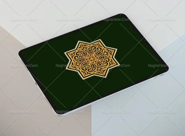 وکتور نقوش سنتی و بته جقه طرح نشان