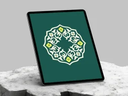 وکتور المان و نقوش سنتی طرح نشان سفید