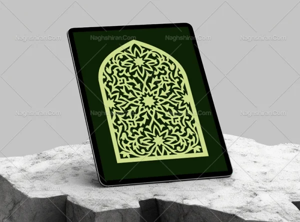 وکتور المان و نقوش سنتی طرح محراب