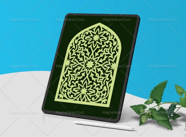 وکتور المان و نقوش سنتی طرح محراب