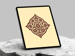 وکتور المان و نقوش گل های سنتی طرح نشان