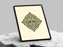 وکتور المان و نقوش پر طاووس طرح نشان