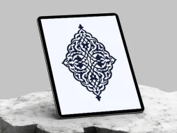 وکتور ترنج رنگی طرح المان و نقوش سنتی