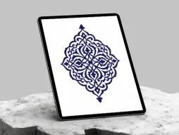 وکتور ترنج طرح المان و نقوش اسلیمی