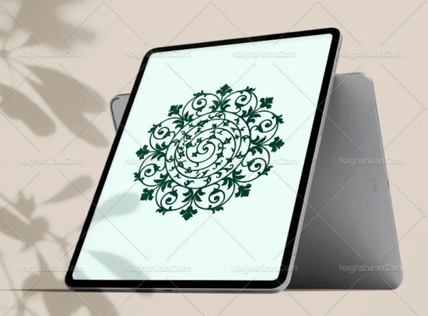 وکتور نقوش سنتی طرح گردش حلزونی