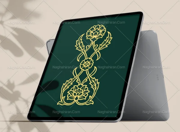 وکتور گل های شاه عباسی طرح نشان
