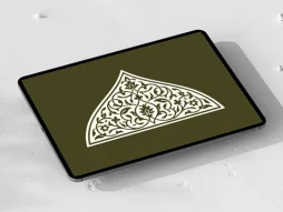 وکتور طرح نقوش سنتی طرح نیم ترنج