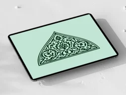 وکتور طرح نقوش تذهیب طرح نیم ترنج