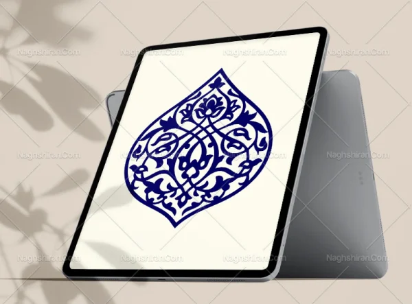 وکتور نقوش اسلیمی طرح نشان