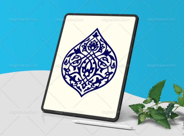 وکتور نقوش اسلیمی طرح نشان