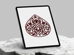 وکتور نقوش تذهیب طرح نشان قطره