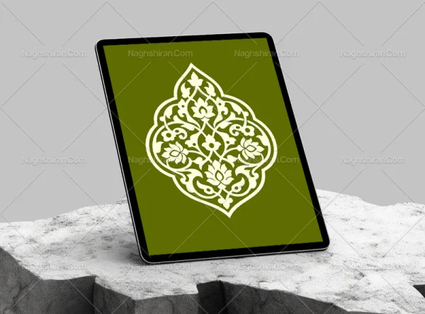 وکتور نقوش ختایی طرح نشان