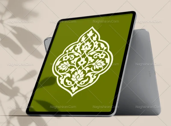 وکتور نقوش ختایی طرح نشان