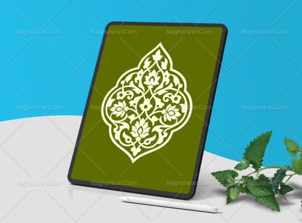 وکتور نقوش ختایی طرح نشان