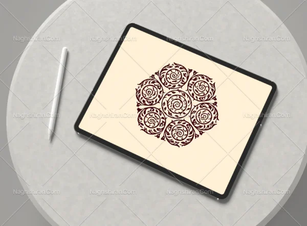 وکتور گردش های حلزونی سنتی طرح نشان