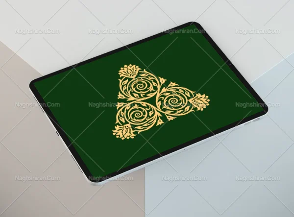 وکتور گردش حلزونی سنتی طرح نشان مثلث
