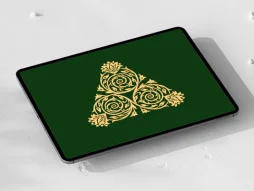 وکتور گردش حلزونی سنتی طرح نشان مثلث