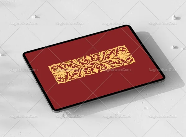 وکتور نقوش سنتی طرح واگیره حاشیه رنگی