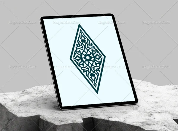 وکتور نقوش سنتی طرح نشان لوزی