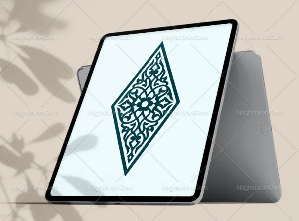 وکتور نقوش سنتی طرح نشان لوزی