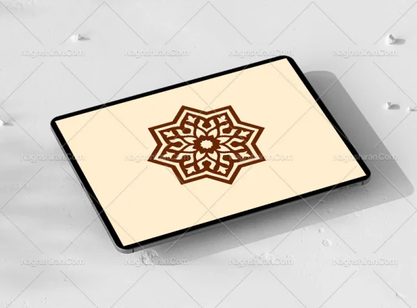 وکتور نقوش ساده سنتی طرح نشان