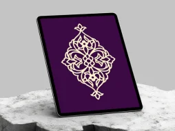 وکتور نقوش سنتی تو خالی طرح نشان