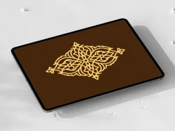 وکتور نقوش سنتی طرح نشان ساده