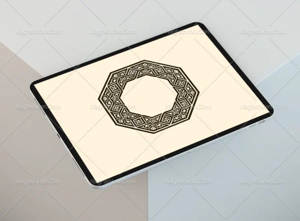 وکتور نقوش هندسی سنتی طرح حاشیه