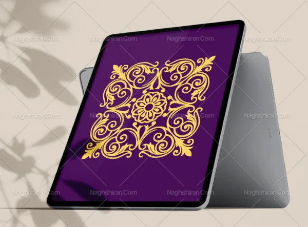 وکتور نقوش ساده سنتی رنگی موتیف