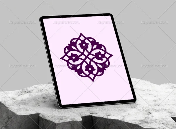 وکتور نقوش سنتی ساده طرح نشان