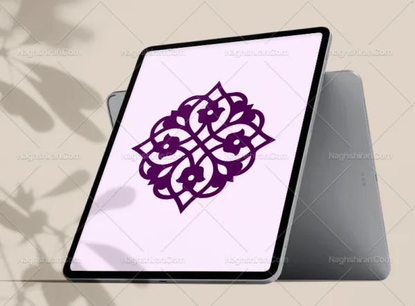 وکتور نقوش سنتی ساده طرح نشان