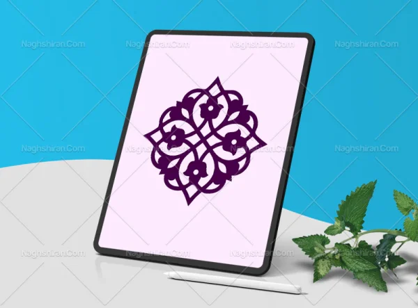 وکتور نقوش سنتی ساده طرح نشان