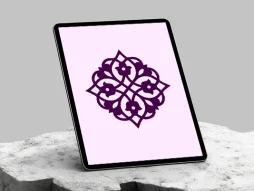 وکتور نقوش سنتی ساده طرح نشان