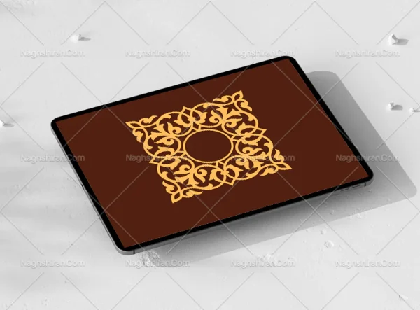 وکتور نقوش رنگی سنتی طرح موتیف