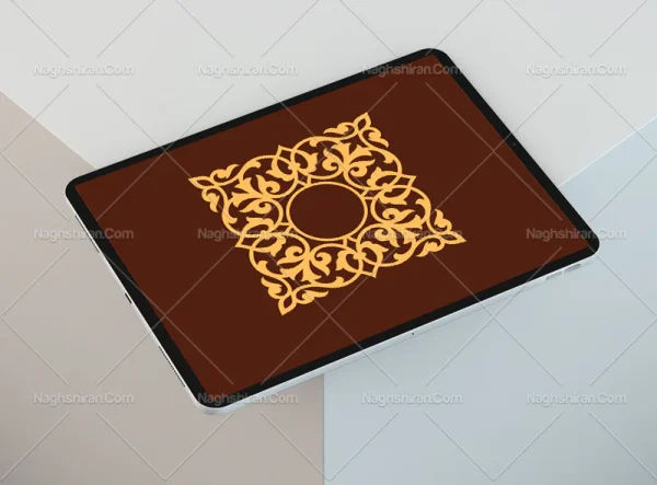 وکتور نقوش رنگی سنتی طرح موتیف